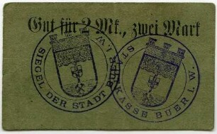 Gutschein - 2 Mark