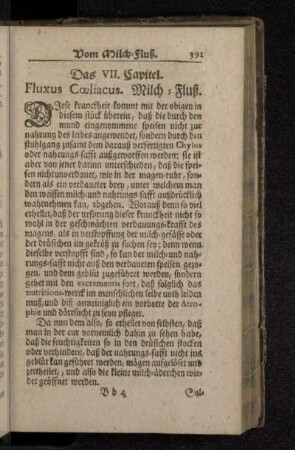 Das VII. Capitel. Fluxus Cœliacus. Milch-Fluß.