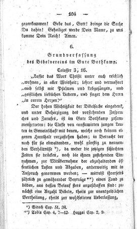 6. Grundverfassung des Bibelvereins im Gute Bothkamp.