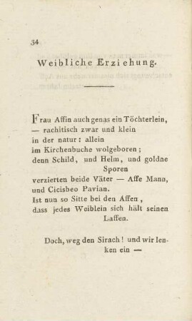 Weibliche Erziehung.