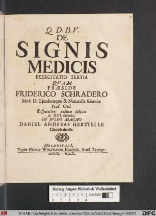 De Signis Medicis Exercitatio Tertia