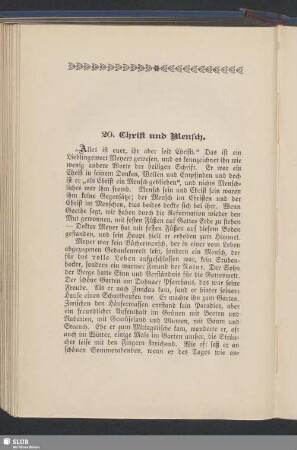 20. Christ und Mensch