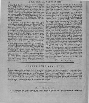 Literarische Analekten