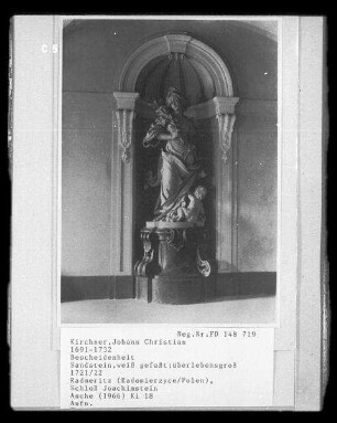 Allegorie der Bescheidenheit : Radmeritz, Schloss Joachimstein, Eingangshalle, Allegorie der Bescheidenheit