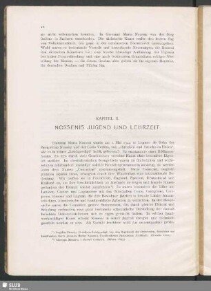Kapitel II. Nossenis Jugend Und Lehrzeit