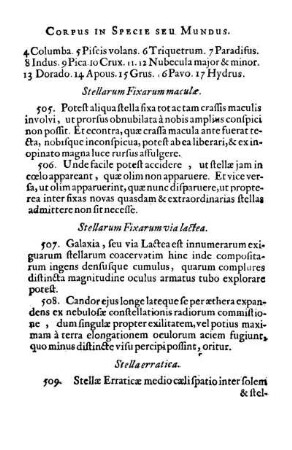 Stellarum erratica.