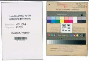 Entnazifizierung Werner Bungert , geb. 24.10.1894 (Kaufm.Angestellter)