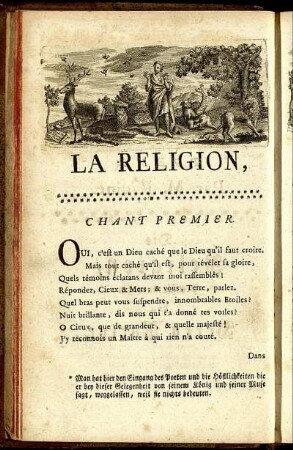 Chant Premier. - Erster Gesang.
