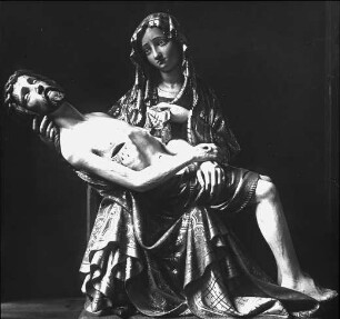 Köln, St. Kolumba, Inneres, Pietaheute Kath. Kapelle Madonna in den Trümmern, Teil des Erzbischöfl. Diözesanmuseums, böhmischer Typus, der sog. Brünner Gruppe folgend