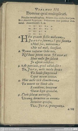 Psalmus III. Domine quid multiplicati