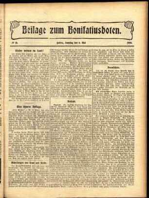 Zweite Ausgabe vom Sonntag, den 06. Mai 1906.