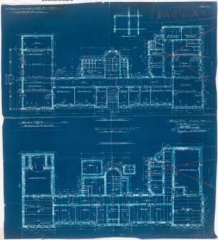 Collegium Bernhardinum, Attendorn: Erdgeschoss- und Kellergrundriss 1:100