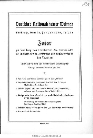 Feier [...] des Reichsbundes der Kinderreichen