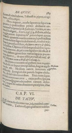 Cap. VI. De Tactu