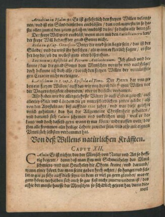 Von deß Willens natürlichen Kräfften. Caput XII.