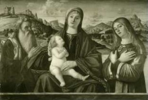 Maria mit dem Kind und zwei Heiligen