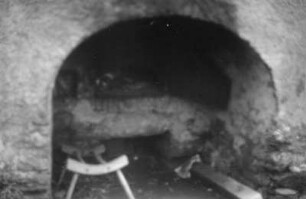 Brotbacken : Blick in einen Brotbackofen