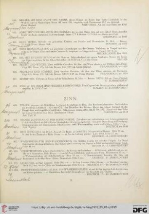 Zinn (Nr. 409-433)