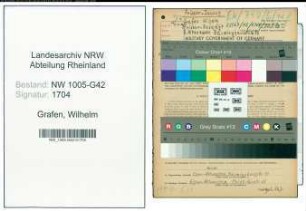 Entnazifizierung Wilhelm Grafen , geb. 14.07.1913 (Friseur)