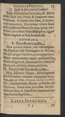 Liber Secundus. De Affectionibus Corporis naturalis.