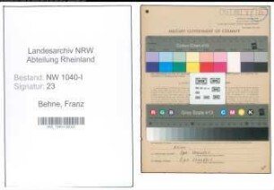 Entnazifizierung Franz Behne , geb. 02.04.1896 (Werkmeister)