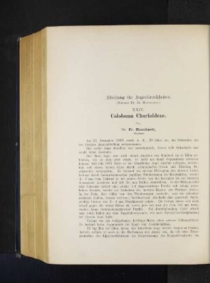 Abteilung für Augenkrankheiten.