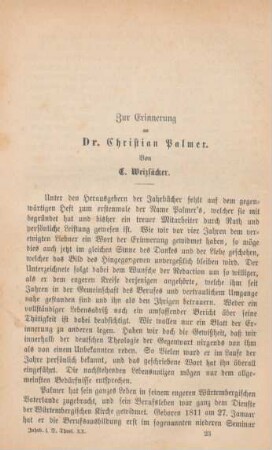 353-370 Zur Erinnerung an Dr. Christian Palmer