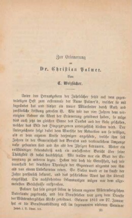 353-370 Zur Erinnerung an Dr. Christian Palmer
