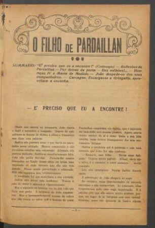 O filho de Pardaillan : Romance histórico