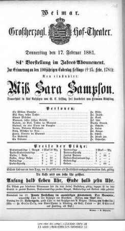 Miß Sara Sampson