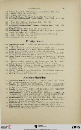 Privatpersonen (Nr. 828-836)