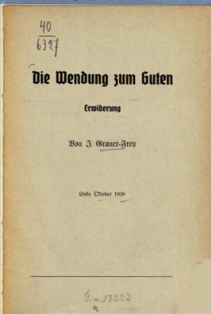 Die Wendung zum Guten