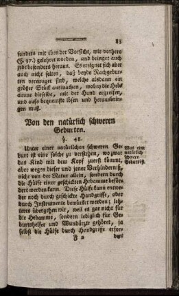 Von den natürlich schweren Geburten.
