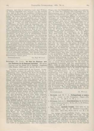 284-285 [Rezension] Oser, Friedr., Geistliche Triolette. Eine Gabe für die Leidtragenden und für die Kirchen-Componisten. 1852 - 1881