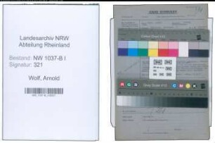 Entnazifizierung Arnold Wolf , geb. 00.00.0000 (Verwalter)