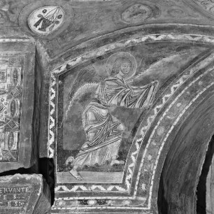 Freskendekoration mit Figuren und Szenen des AT, der Apokalypse, Evangelisten und Heiligen — Engel
