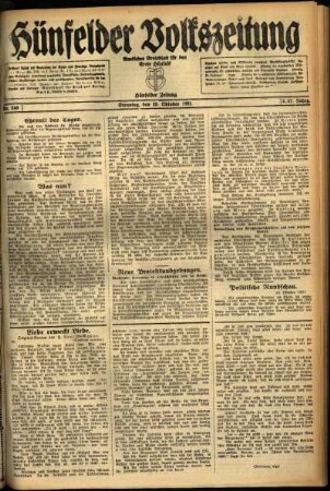Ausgabe vom Dienstag, den 25. Oktober 1921.