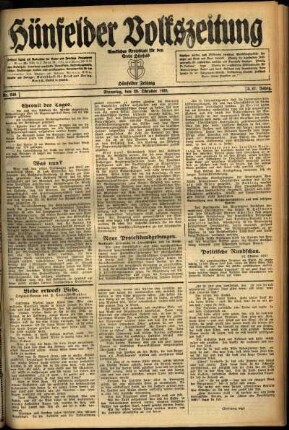 Ausgabe vom Dienstag, den 25. Oktober 1921.