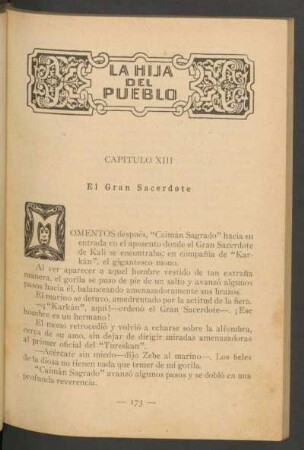 Capítulo XIII - El Gran Sacerdote