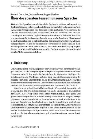 Über die sozialen Fesseln unserer Sprache