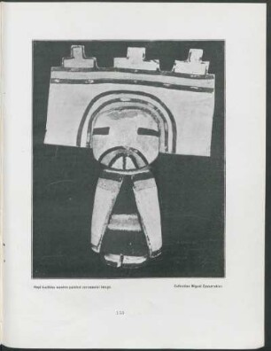 [Photograph of] Hopi kachina wooden painted ceremonial image. : Collection Miguel Covarrubias.