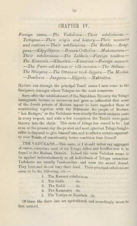Chapter IV. Foreign castes ...