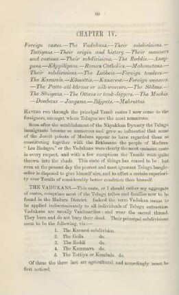 Chapter IV. Foreign castes ...