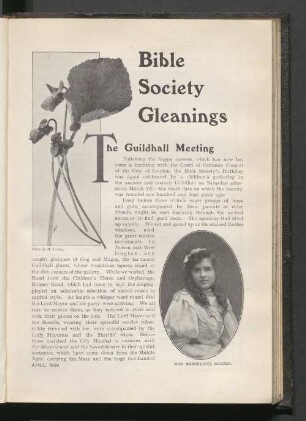 Bible Society Gleanings. The Guidhall Meeting