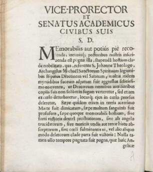 Vice-Prorector Et Senatus Academicus Civibus Suis S. D.