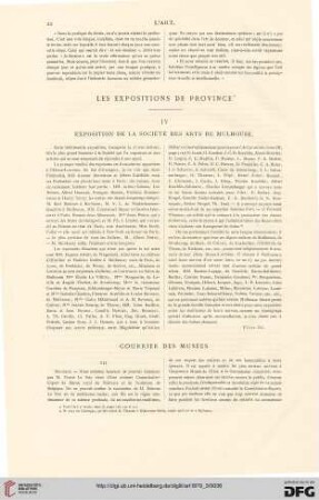 5: Les expositions de province : Exposition de la Société des Arts de Mulhouse