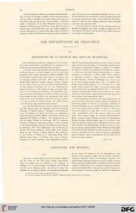 5: Les expositions de province : Exposition de la Société des Arts de Mulhouse