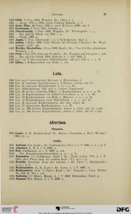 Lots (Nr. 1094-1105)