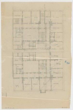 Thiersch, August ; München, Ismaningerstr.; Wohnbebauung - Grundriss