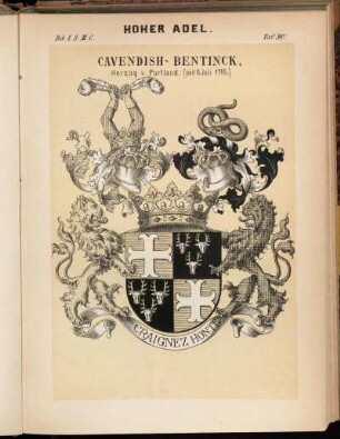 Taf. 90. Cavendish - Bentinck, Herzog v. Portland. (seit 6. Juli 1716.)